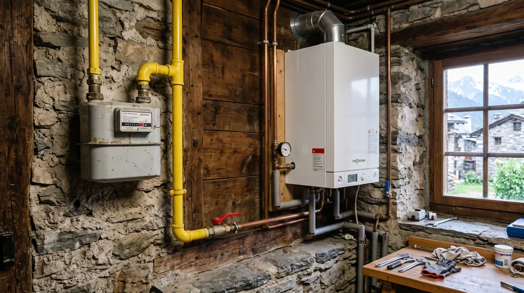Installation intérieure de gaz — compteur, chaudière et raccordements — Gaz à Nice